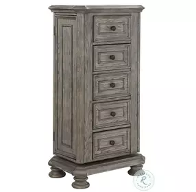 Barton Creek Sandblasted Gray Swivel Base Lingerie Chest