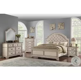 Anastasia Two Toned Upholstered Panel Bedroom Set