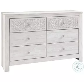 Paxberry Whitewash 6 Drawer Dresser
