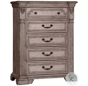 B01218 Light Taupe 5 Drawer Chest