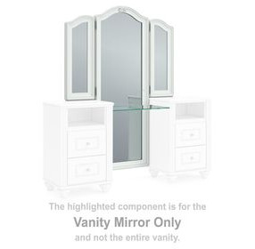 Trindura White Rectangular Vanity Mirror with LED