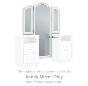 Maylilly White Rectangular Vanity Mirror with LED