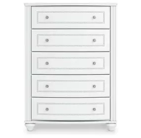 Maylilly White 5 Drawer Chest