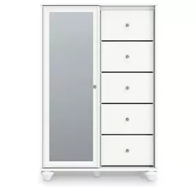 Maylilly White 5 Drawer Door Chest