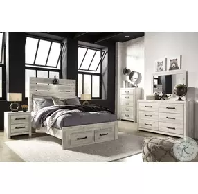 Cambeck Whitewash Youth Panel Storage Bedroom Set