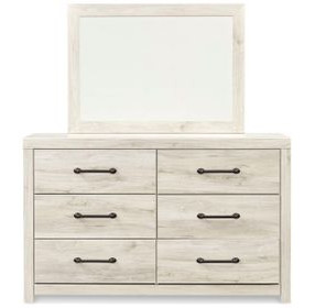 Cambeck Whitewash 6 Drawer Dresser and Rectangular Mirror