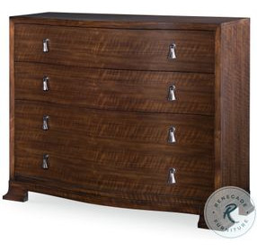 Frasier Serpentine Brunette 4 Drawer Master Chest