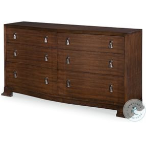 Frasier Serpentine Brunette 6 Drawer Dresser