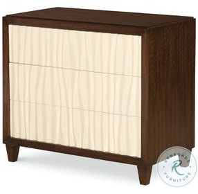 Russo Brunette And Cameo 3 Drawer Chest with USB Charging