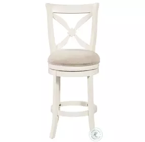 Aversa Light Brown Wood Back 26" Swivel Bar Stool
