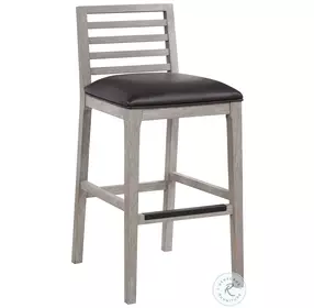 Siri Black And Driftwood Grey Wood 30" Bar Stool