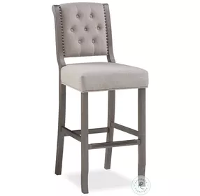 Luxe Gray Bar Stool