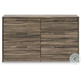 Jusika Brown 6 Drawer Dresser