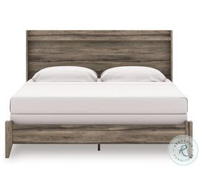 Jusika Brown King Panel Bed