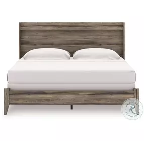 Jusika Brown King Panel Bed
