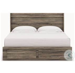Jusika Brown King Panel Storage Bed