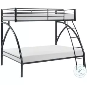 Bailey Black Twin Over Full Metal Bunk Bed
