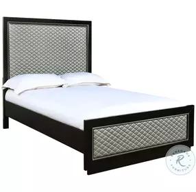 Luxor Black And Gray Full Panel Bed