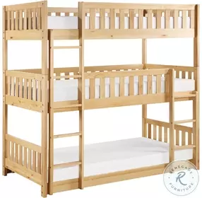 Bartly Natural Pine Triple Bunk Bed