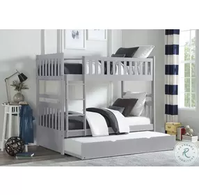 Orion Gray Youth Bunk Bedroom Set With Youth Trundle