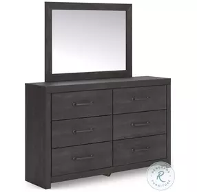 Delmorta Charcoal Dresser and Mirror