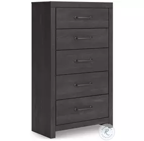 Delmorta Charcoal 5 Drawer Chest