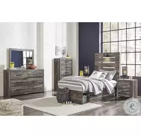 Drystan Youth Panel Bedroom Set with Side Storage Drawers