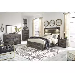 Drystan Panel Bedroom Set with Front Storage Footboard
