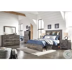 Drystan Youth Bookcase Bedroom Set with Side Storage Drawers