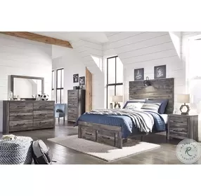 Drystan Youth Panel Bedroom Set with Front Storage Footboard