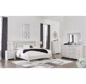 Zyniden Silver Youth Upholstered Panel Bedroom Set