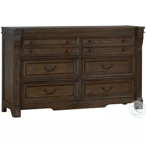 Grand Teton Distressed Brown Oak Dresser