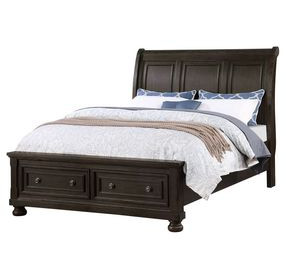 B02255 Brown Queen Sleigh Storage Bed
