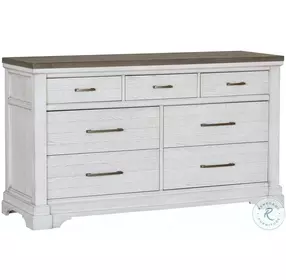 B00226 White And Brown Dresser