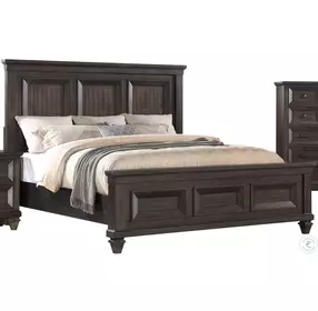 Sevilla Walnut Queen Panel Bed