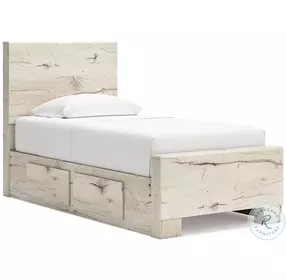 Lawroy Light Natural Twin Panel Bed with Double Side Storage