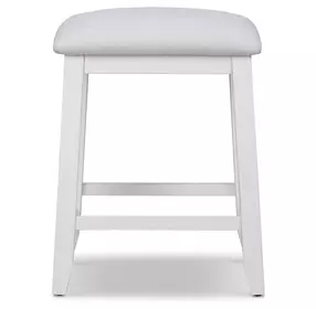 Islamorada Dapple Gray Performance Fabric Upholstered Backless Counter Height Stool