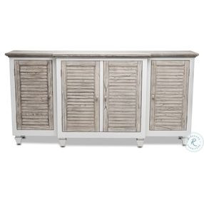 Island Haven Dapple Grey 4 Door Credenza