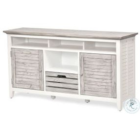 Island Haven Dapple Grey and Blanc Entertainment Center