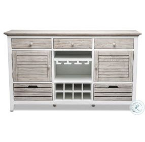 Island Haven Dapple Grey and Blanc 2 Door Sideboard