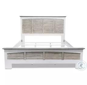 Island Haven Dapple Grey and Blanc King Panel Bed