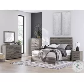 Fondenlane Weathered Gray Panel Bedroom Set