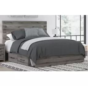 Urbanoore Brown Gray King Storage Panel Bed