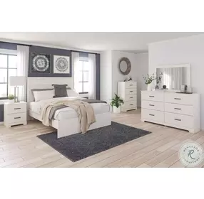 Stelsie White Panel Bedroom Set