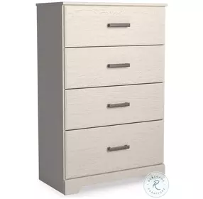 Stelsie White 4 Drawer Chest