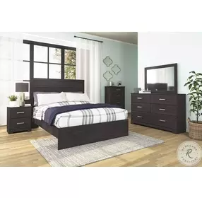 Belachime Black Panel Bedroom Set