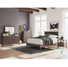 Cadmori Brown Upholstered Panel Platform Bedroom Set