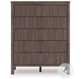 Cadmori Brown Wide 5 Drawer Chest