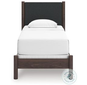 Cadmori Brown Twin Upholstered Panel Bed