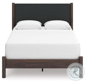 Cadmori Brown Queen Upholstered Panel Bed